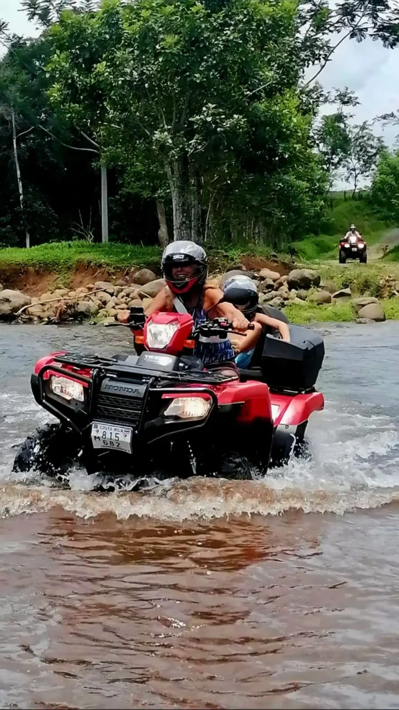 Costa Rica ATV & Horseback Adventures In Rio Celeste Getting Wild Crossing the River